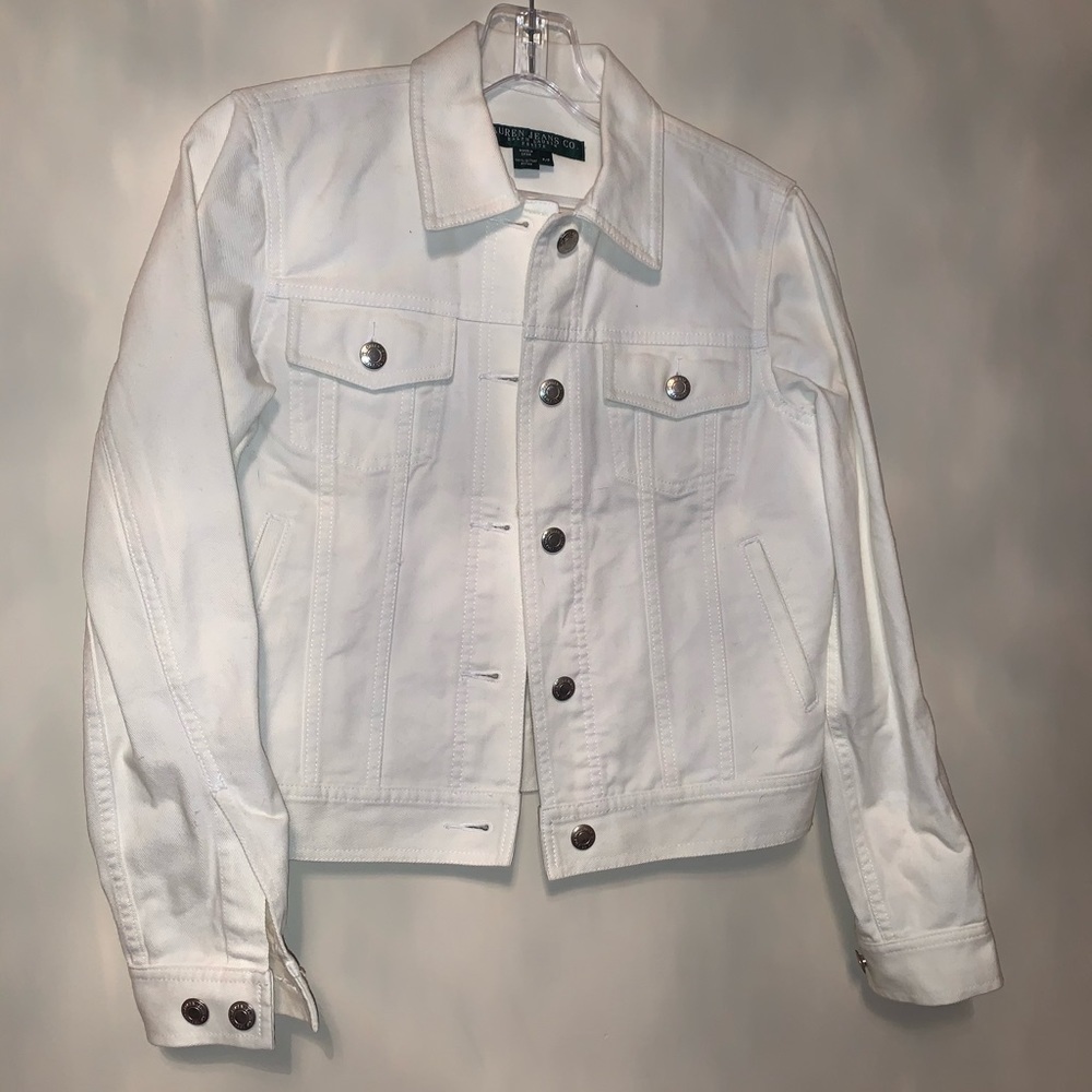 White jean jacket